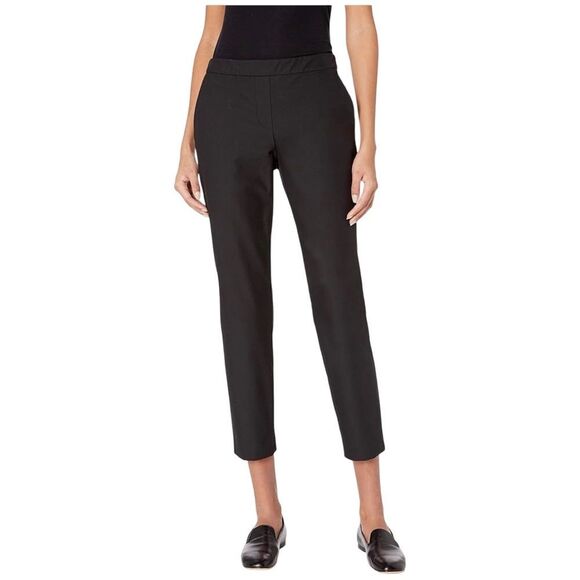 Theory Black "Thaniel" Cropped Pull on Pants - Picture 1 of 8